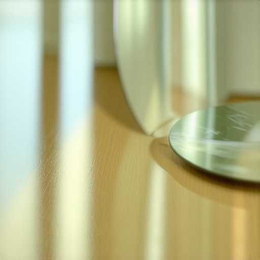 Innovative Floor Coating Close-Up Close-up of a floor with nanotech-based protective coating showing a glossy finish.