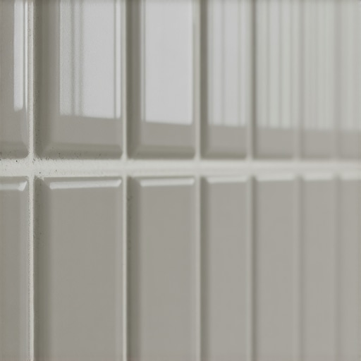 Close-up of sealed grout lines in a modern bathroom