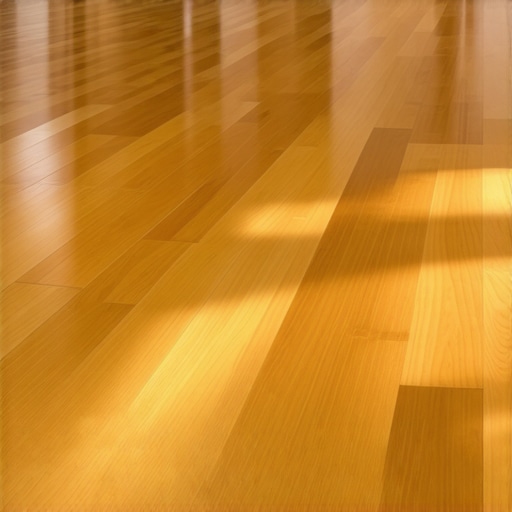 Durable Hardwood Floor with Sealant Close-up of a hardwood floor showing a shiny, protected surface
