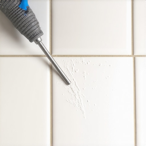Professional applying waterproof sealant to bathroom grout lines during renovation