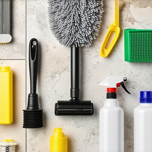 Essential Floor Maintenance Tools Professional cleaning tools for hardwood, tile, and shower maintenance.