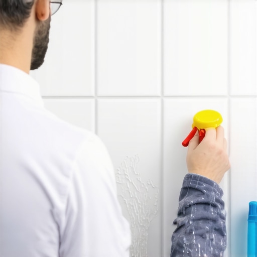 Proper Shower Sealing Technique A worker applying epoxy grout to seal a bathroom shower