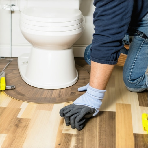 The Trick to Installing Laminate Around Curved Toilet Bases