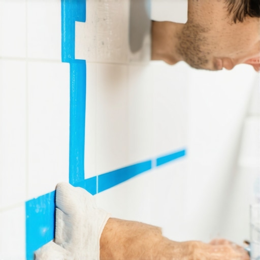 The Blue Tape Secret for Getting Razor-Sharp Grout Lines in Your Shower