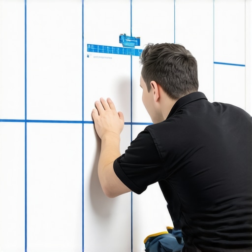 The Blue Chalk Line Trick for Centering Large Format Shower Tiles
