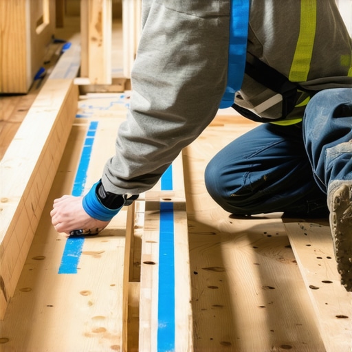 The Blue Tape Hack for Marking Floor Joists for Squeak Repairs