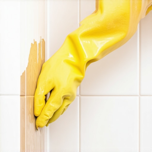 The Rubber Glove Trick for Smoothing Silicone Caulk in Shower Corners