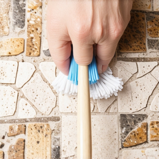 The Toothbrush Method for Removing Grout Haze from Pebbled Floors