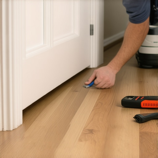 The Trick to Fitting Laminate Under a Door Jamb