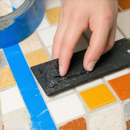 The Painters Tape Trick for Grouting Mosaic Tiles Without the Mess