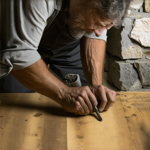 The Secret to Scribing Flooring to a Stone Fireplace