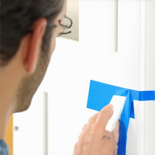 The Painter’s Tape Trick for Scribing Straight Lines on Cabinet Trim